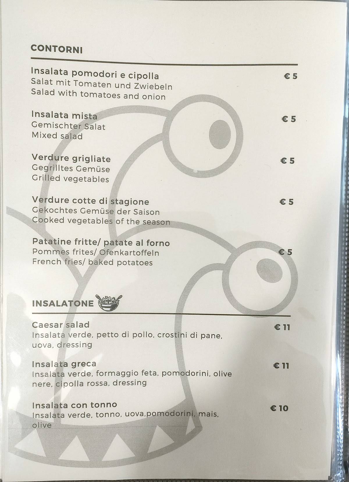 Menu di Ristorante Pizzeria Jolly 