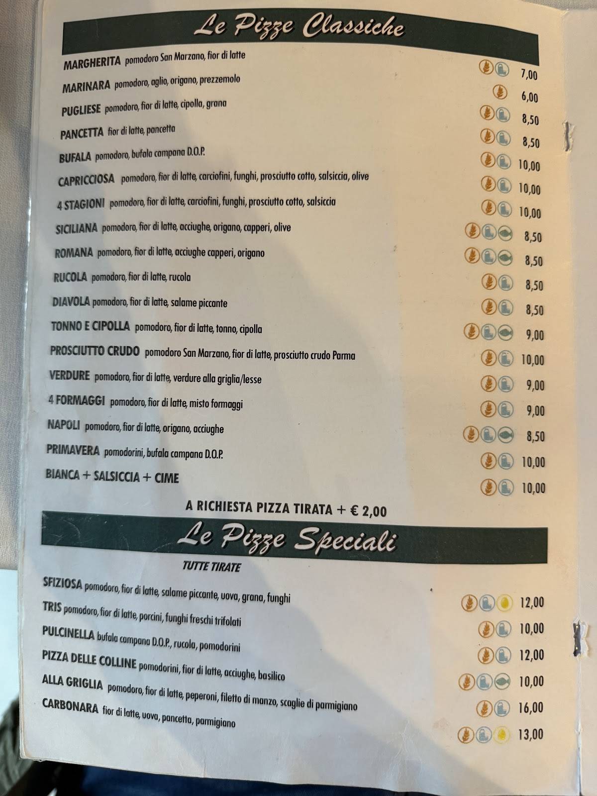 Menu di Ristorante Pizzeria La Gioconda 