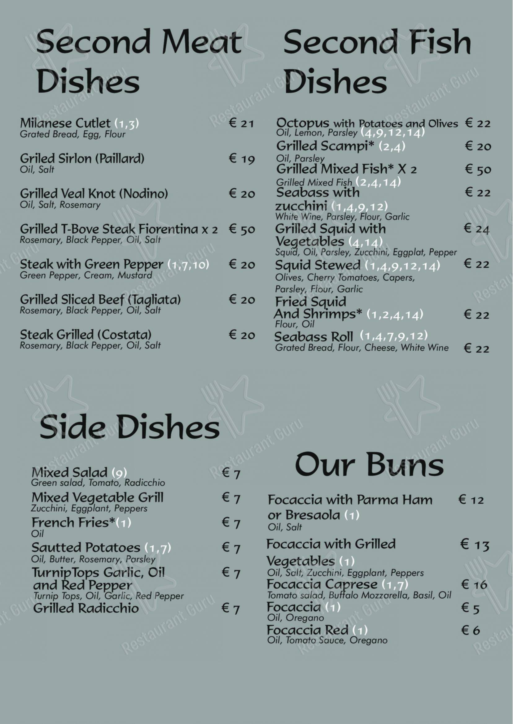 Menu bar per Ristorante Pizzeria La Ragazza in Milano