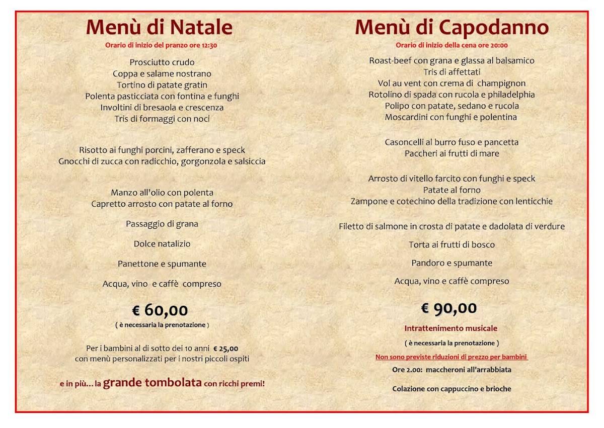Menu di Ristorante Pizzeria Perla Castegnato 