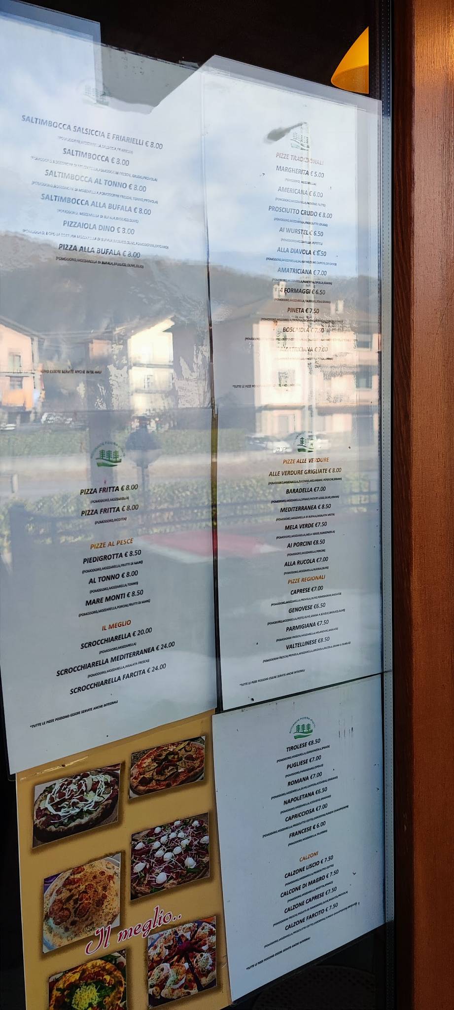 Menu di Ristorante Pizzeria Pineta 