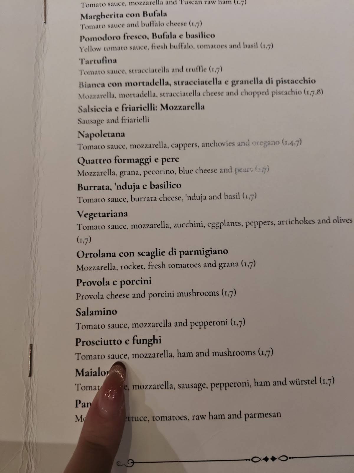 Menu di Ristorante Pizzeria Yellow Bar Firenze 