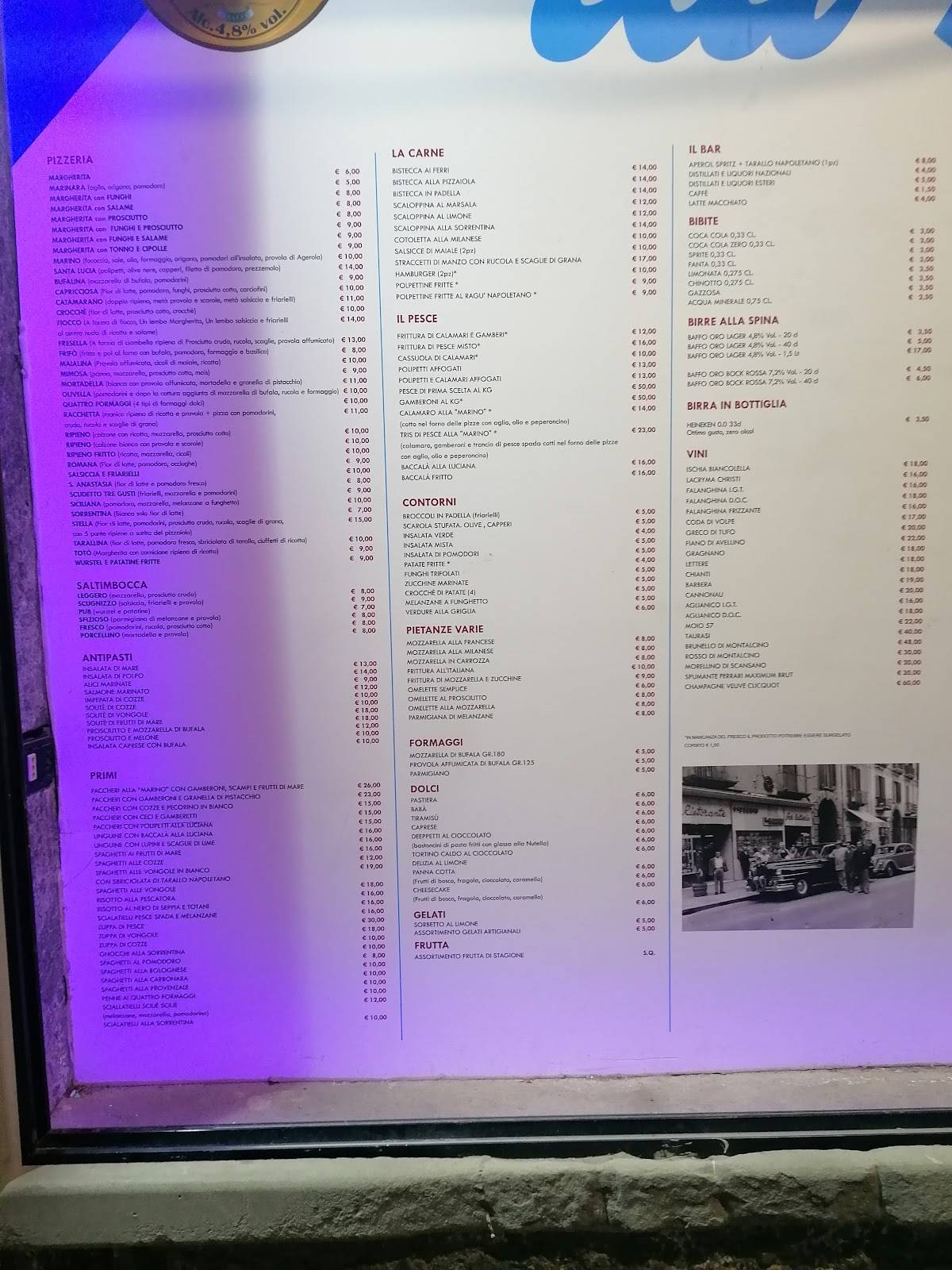 Menu di Ristorante Pizzeria da Marino 