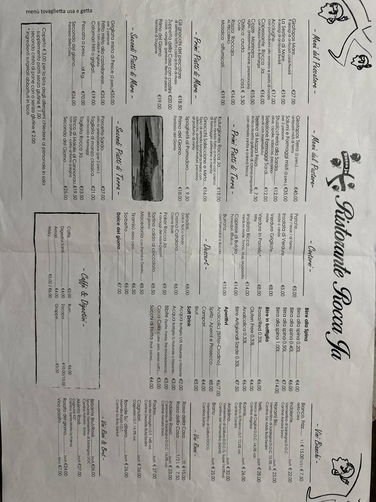 Menu di Ristorante Rocca 'ja 