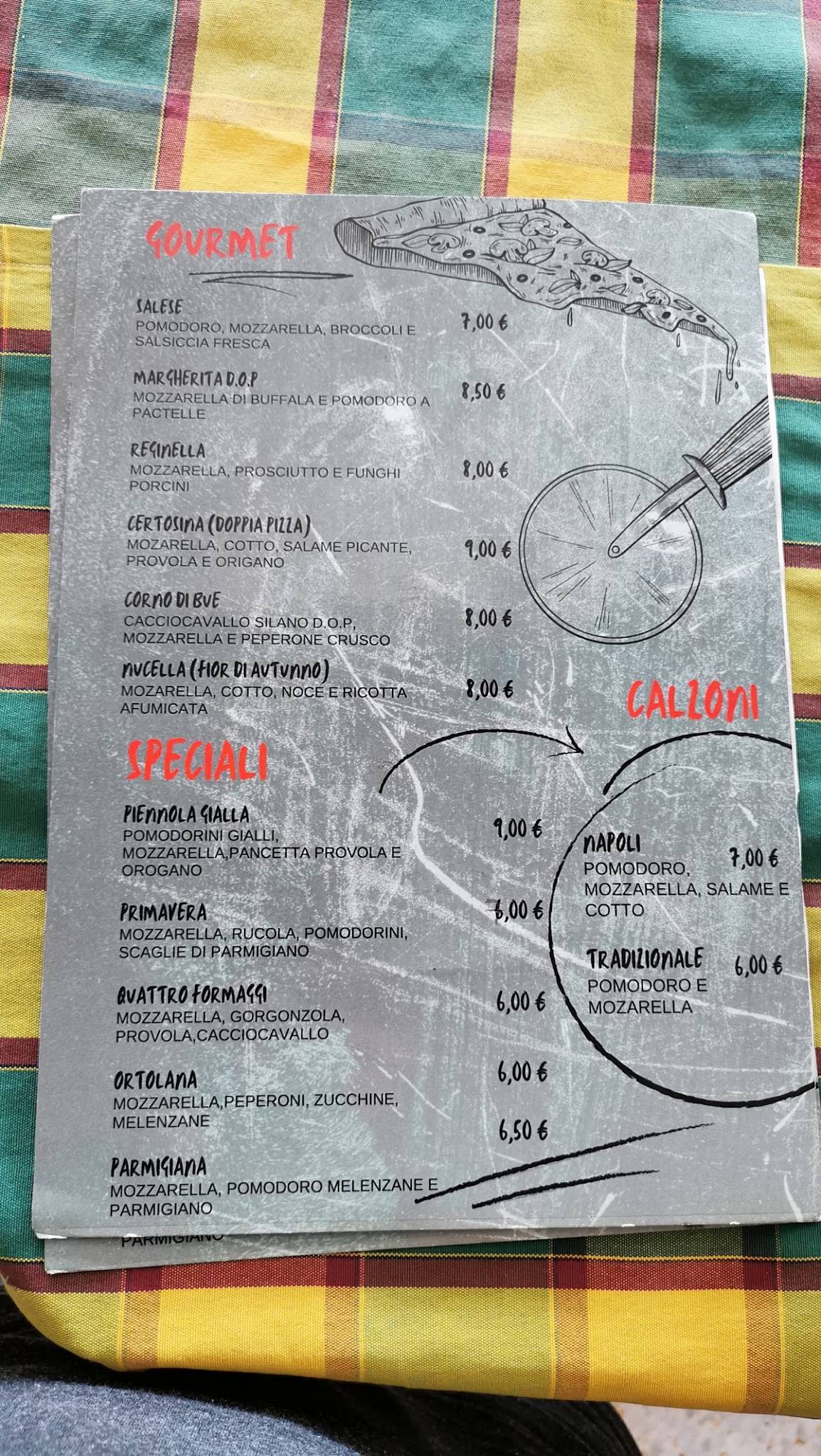Menu di Ristorante Trattoria Pizzeria Luna Rossa 