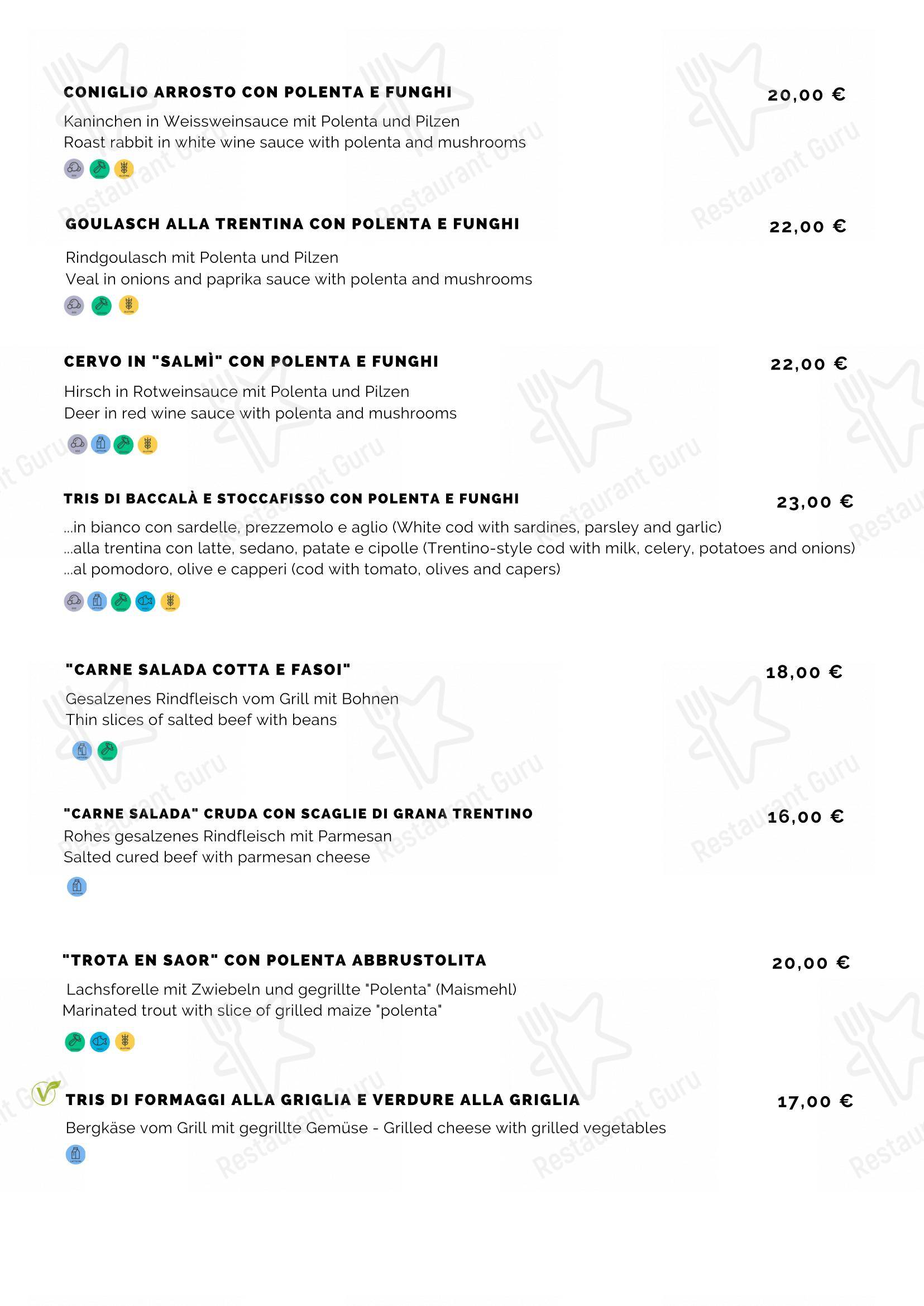 Menu di Ristorante alla Lega - Menu