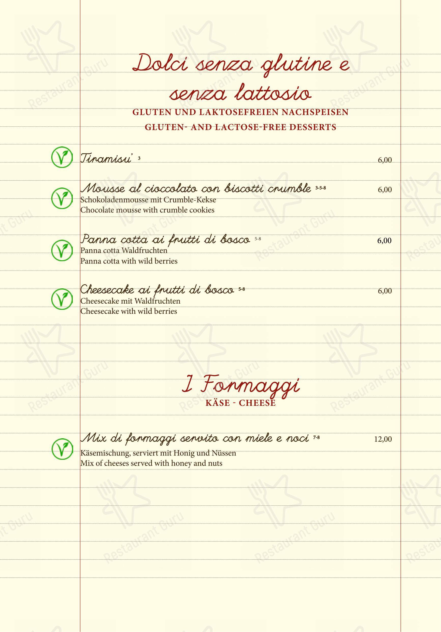 Menu bar per Ristorante alla Lega ristorante