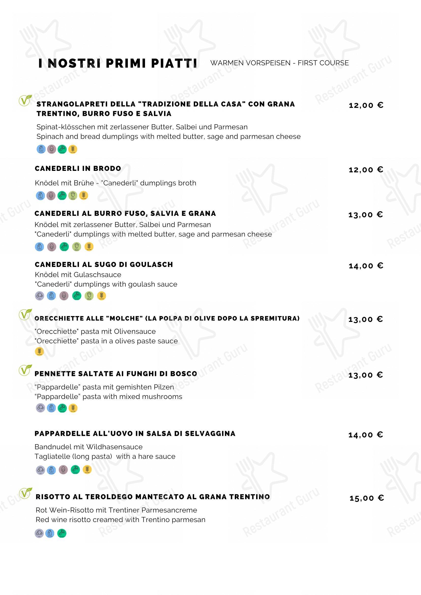 Menu di Ristorante alla Lega - Menu