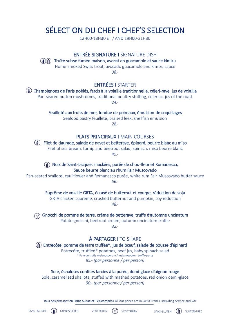Menu di Rivage Café 
