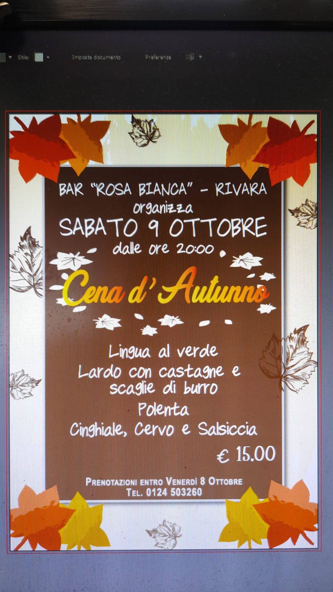 Menu di La Rosa Bianca 