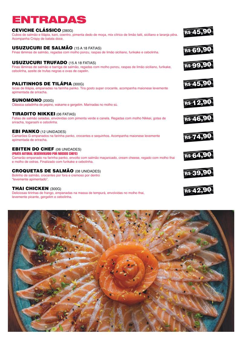 Rolê Sushi Popular cardápio