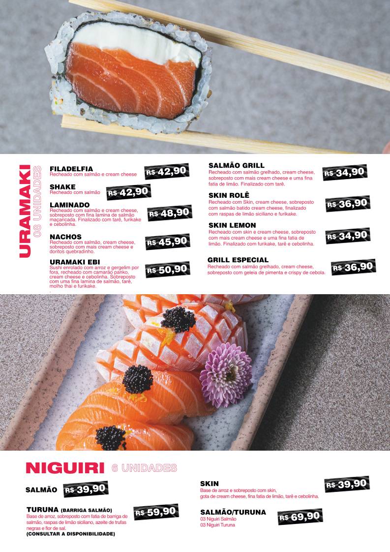 Rolê Sushi Popular cardápio