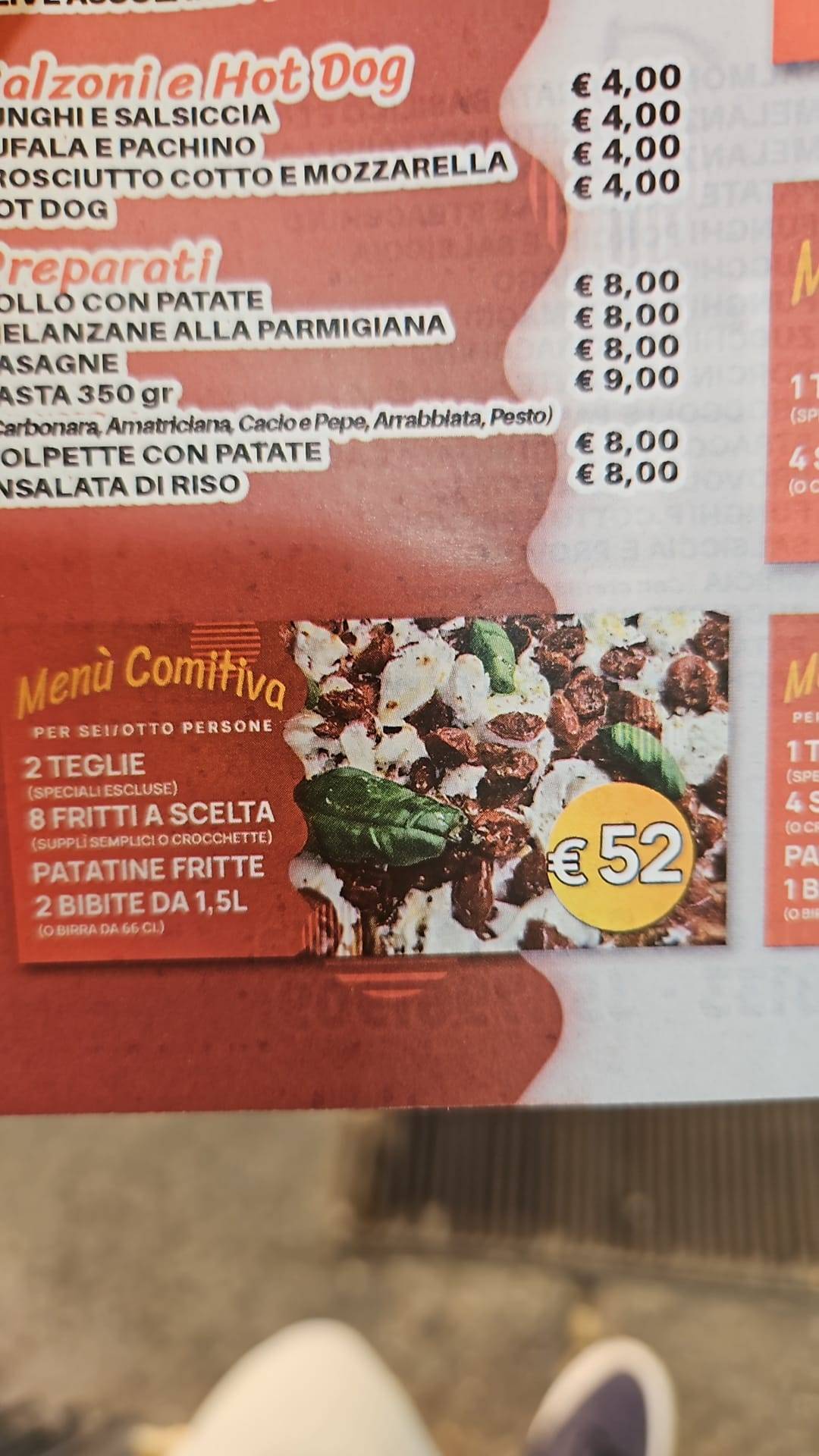 Menu de Alberto's Pizza San Pietro