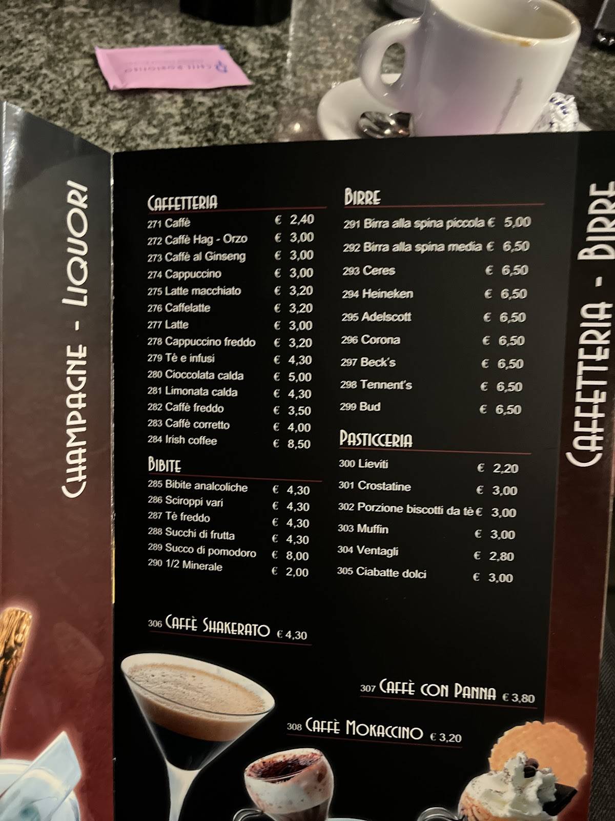 Menu di Caffè Portofino 