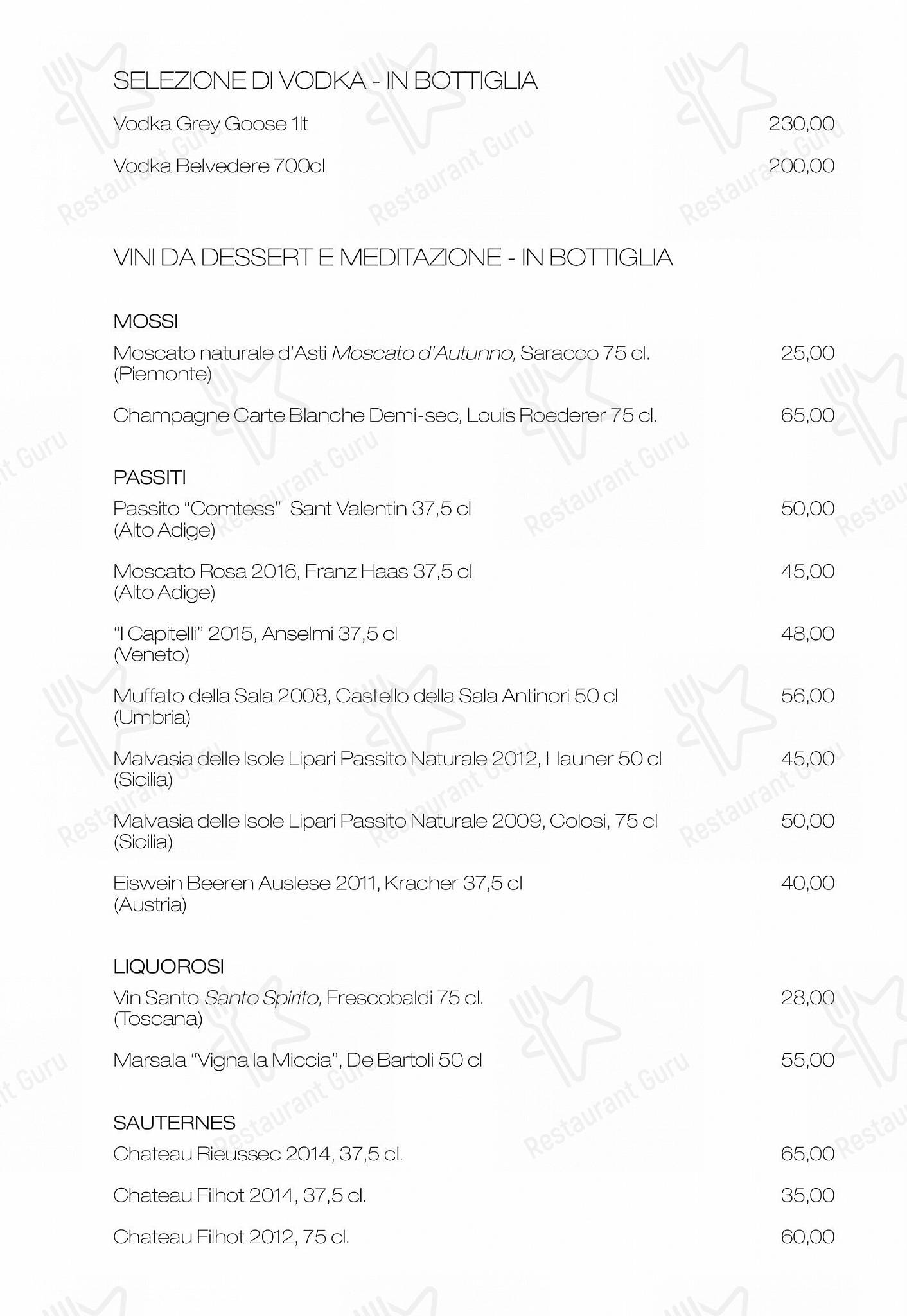 Emma in Roma - Drink menu