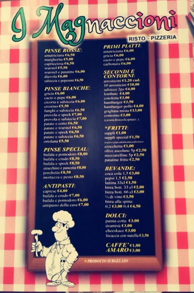Menu di I Magnaccioni 