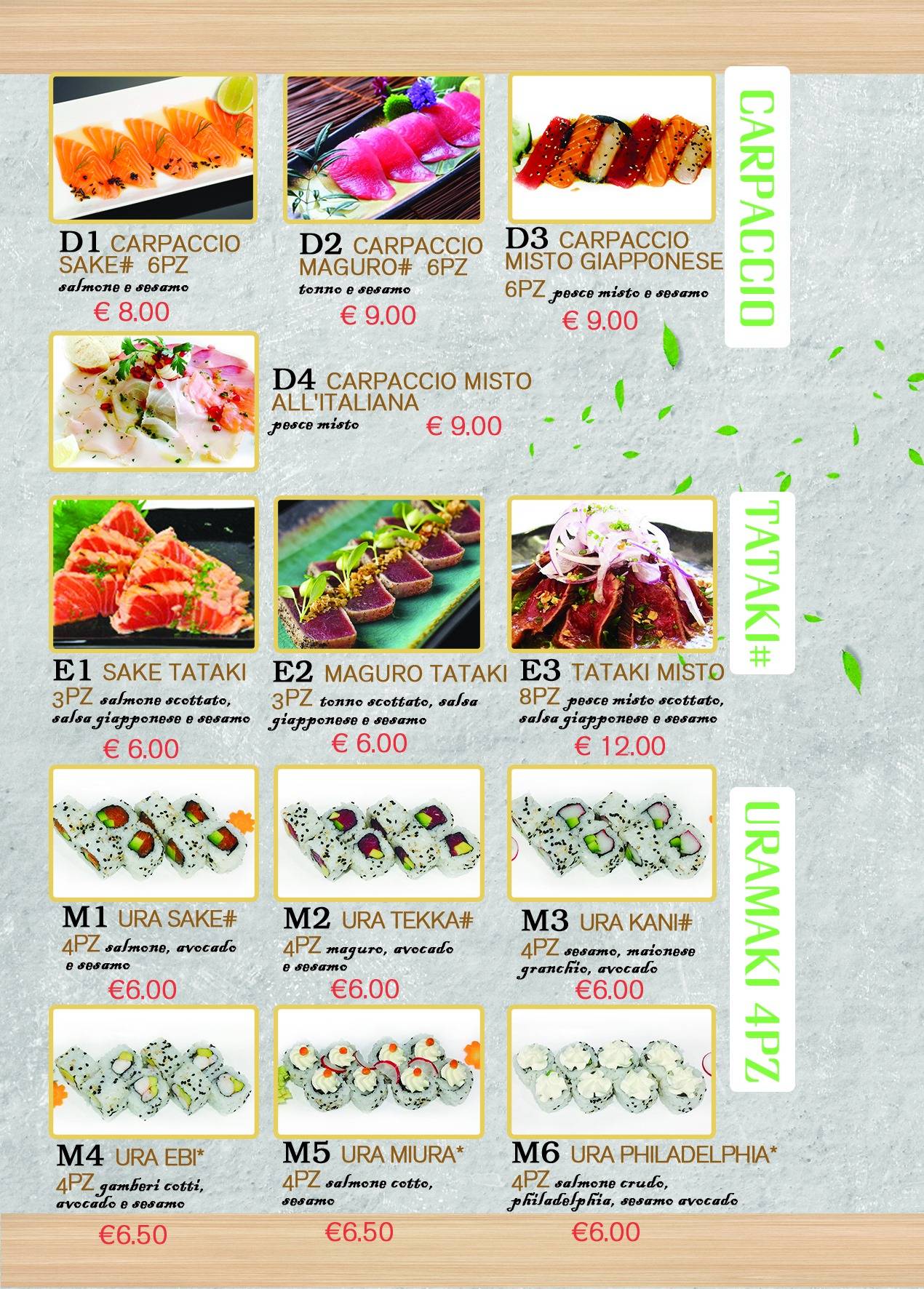 Menu di Ristorante Sushi Soya 