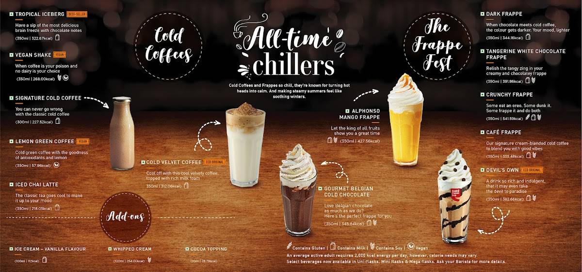 Café Coffee Day menu