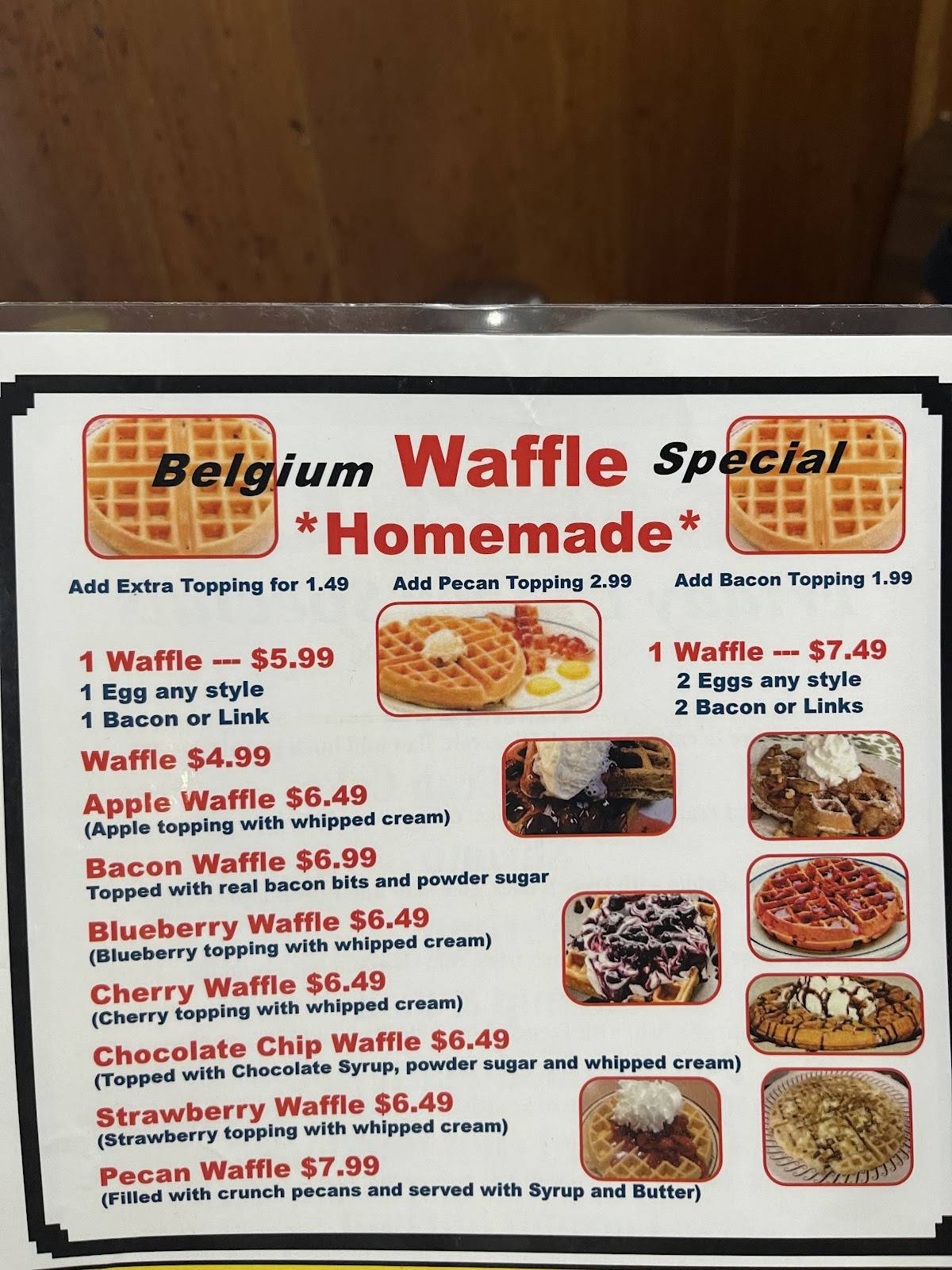 Menu At Roosters Cafe Brooksville