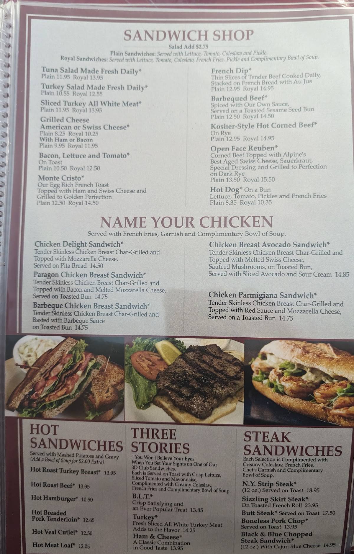 Menu at Rose Garden Cafe, Elk Grove Village