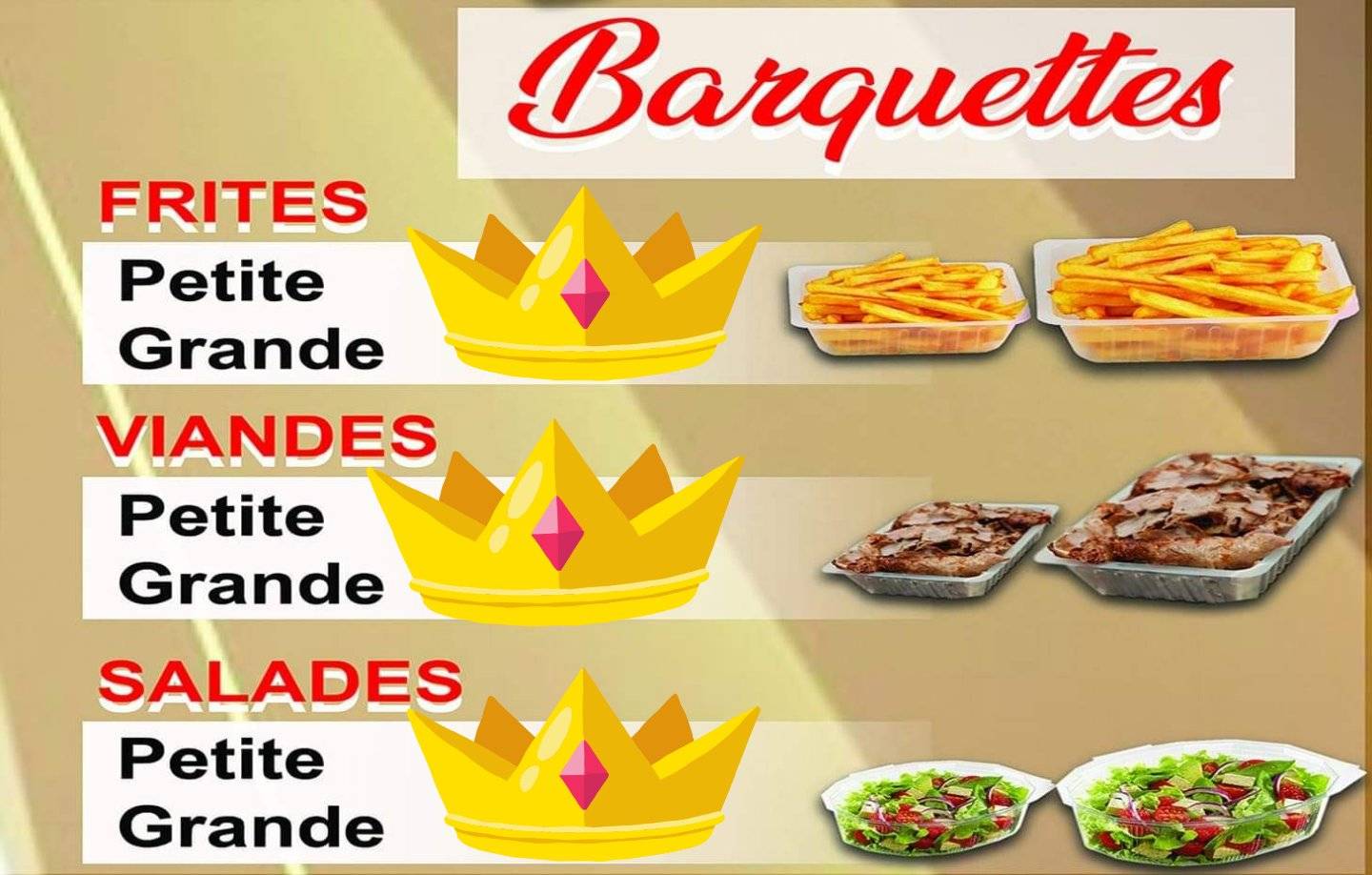 Menu de Royal Kebab