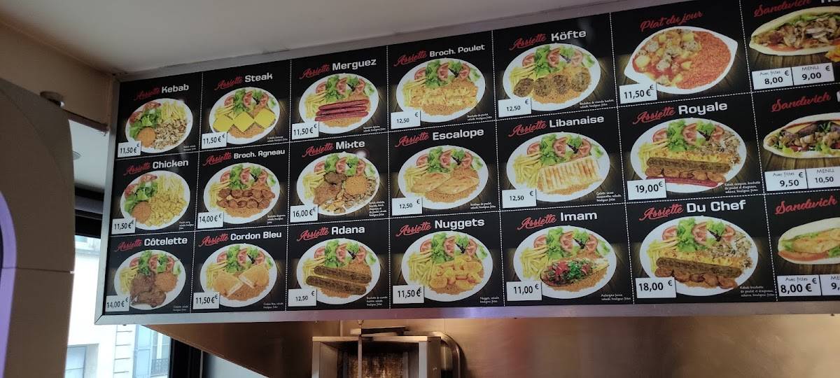 Menu de Restaurant Marmara