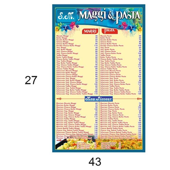 S.M. MAGGI PASTA menu