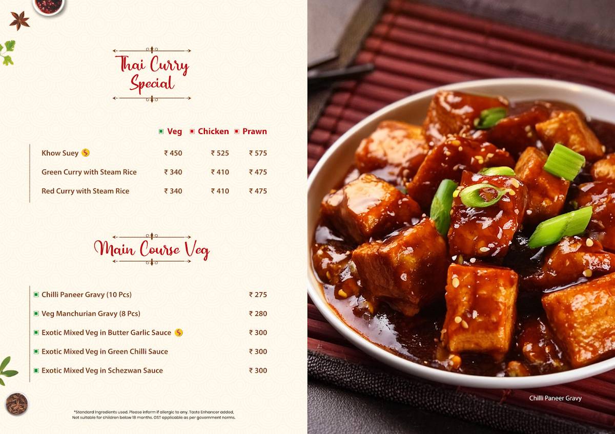 SHANGHAI - FLAVOURS OF CHINA TOWN (Salt Lake) menu