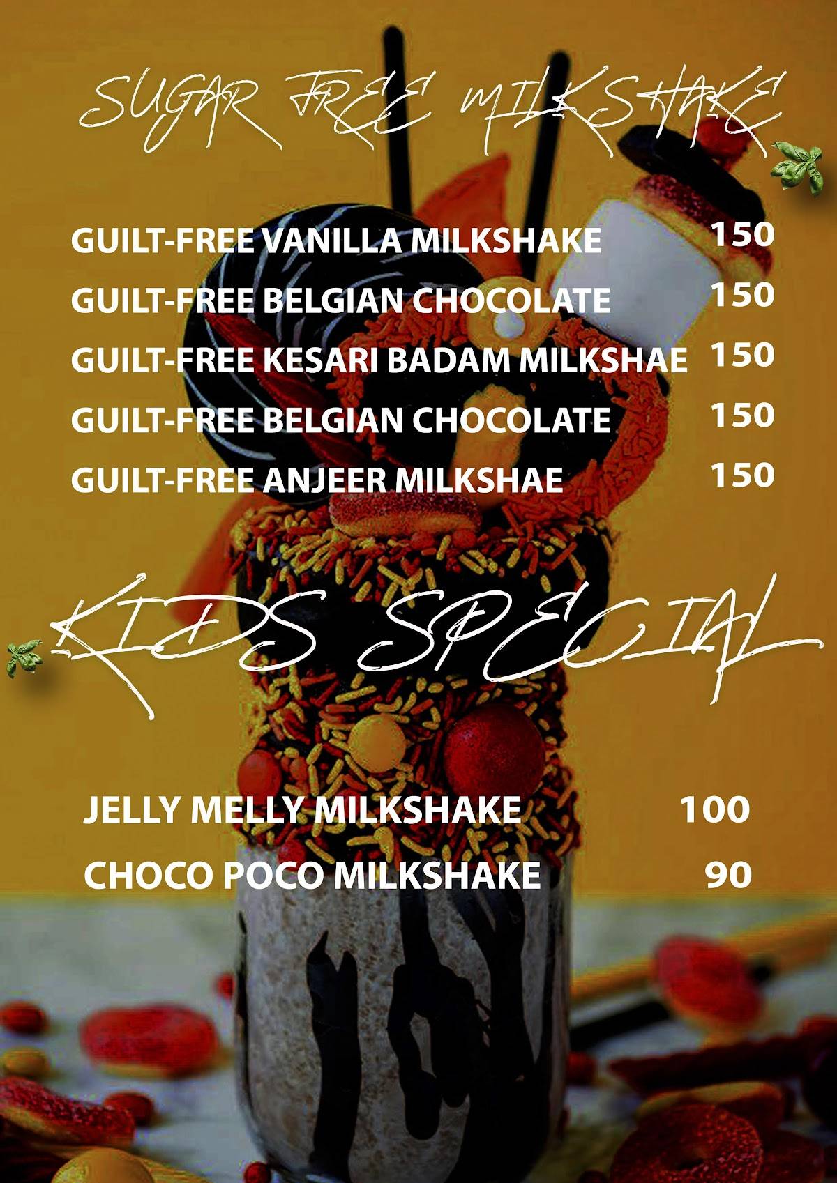 SIP N BITE menu