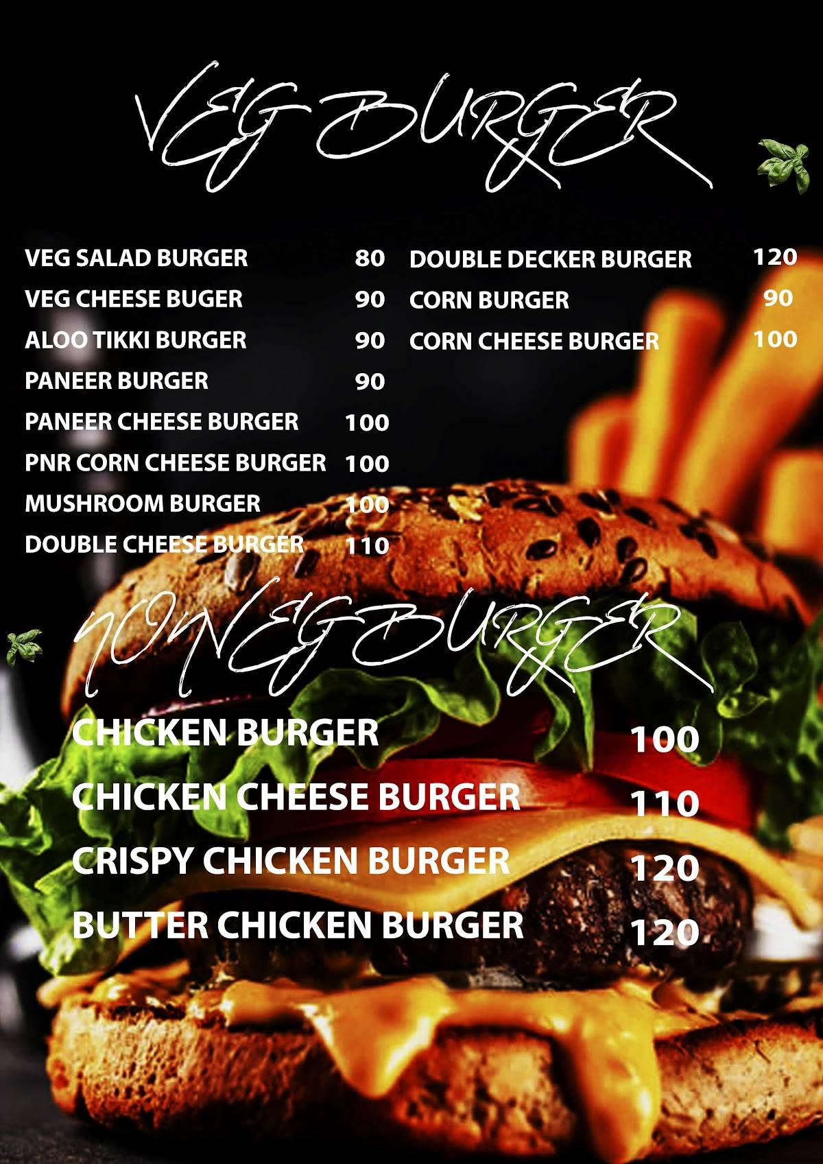SIP N BITE menu