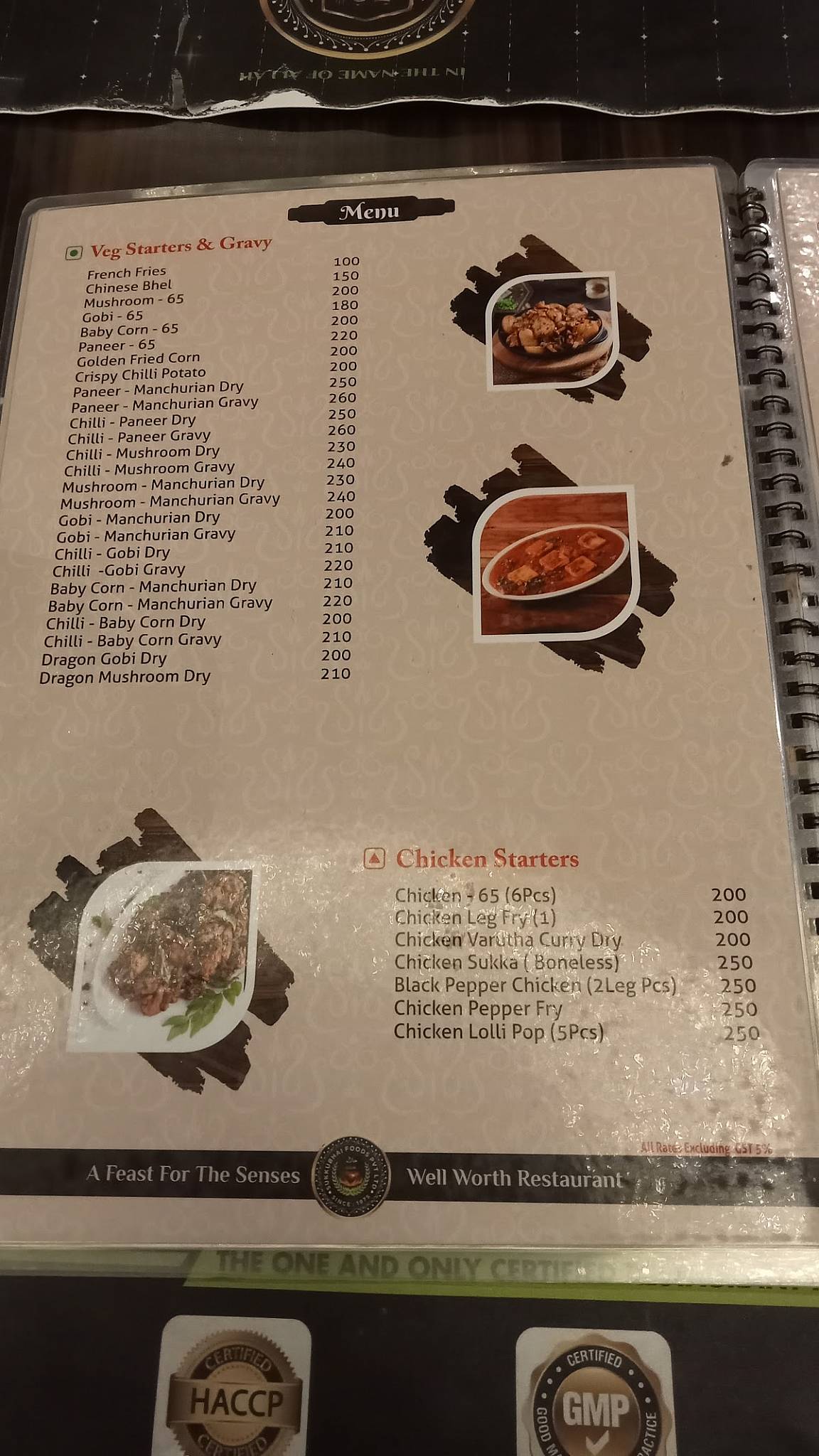 SUKKUBHAI BIRYANI - MULTICUISINE RESTAURANT - Thousand Lights menu