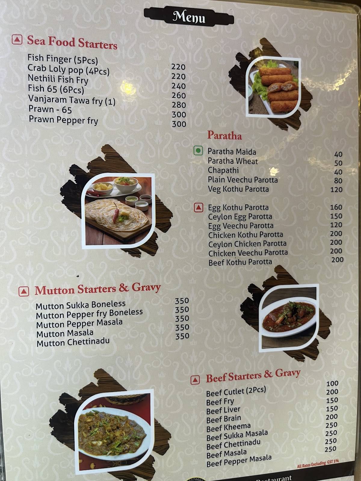 SUKKUBHAI BIRYANI - MULTICUISINE RESTAURANT - Thousand Lights menu