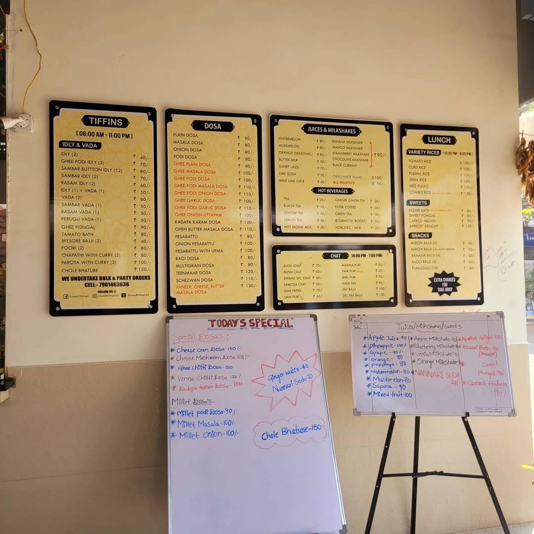 SWAAD KITCHEN menu