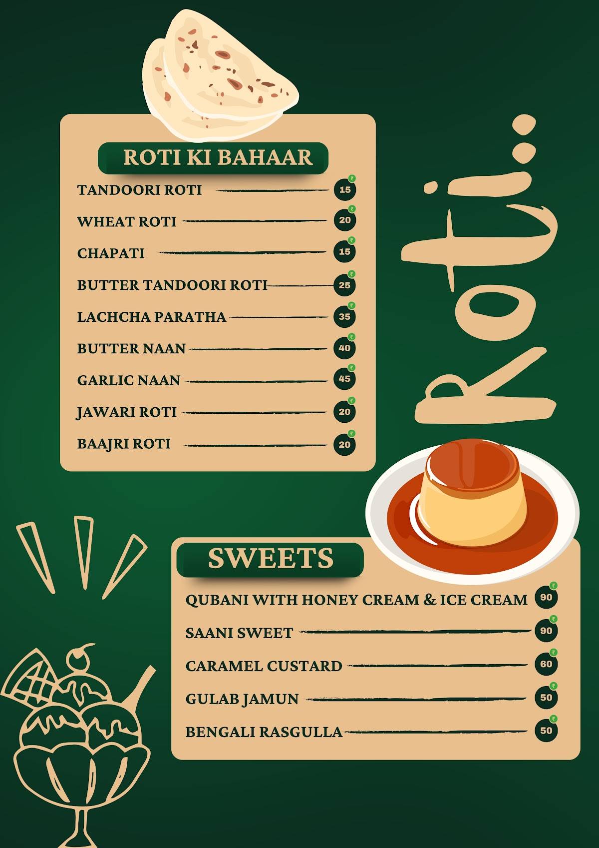 Saani Family Restaurant menu