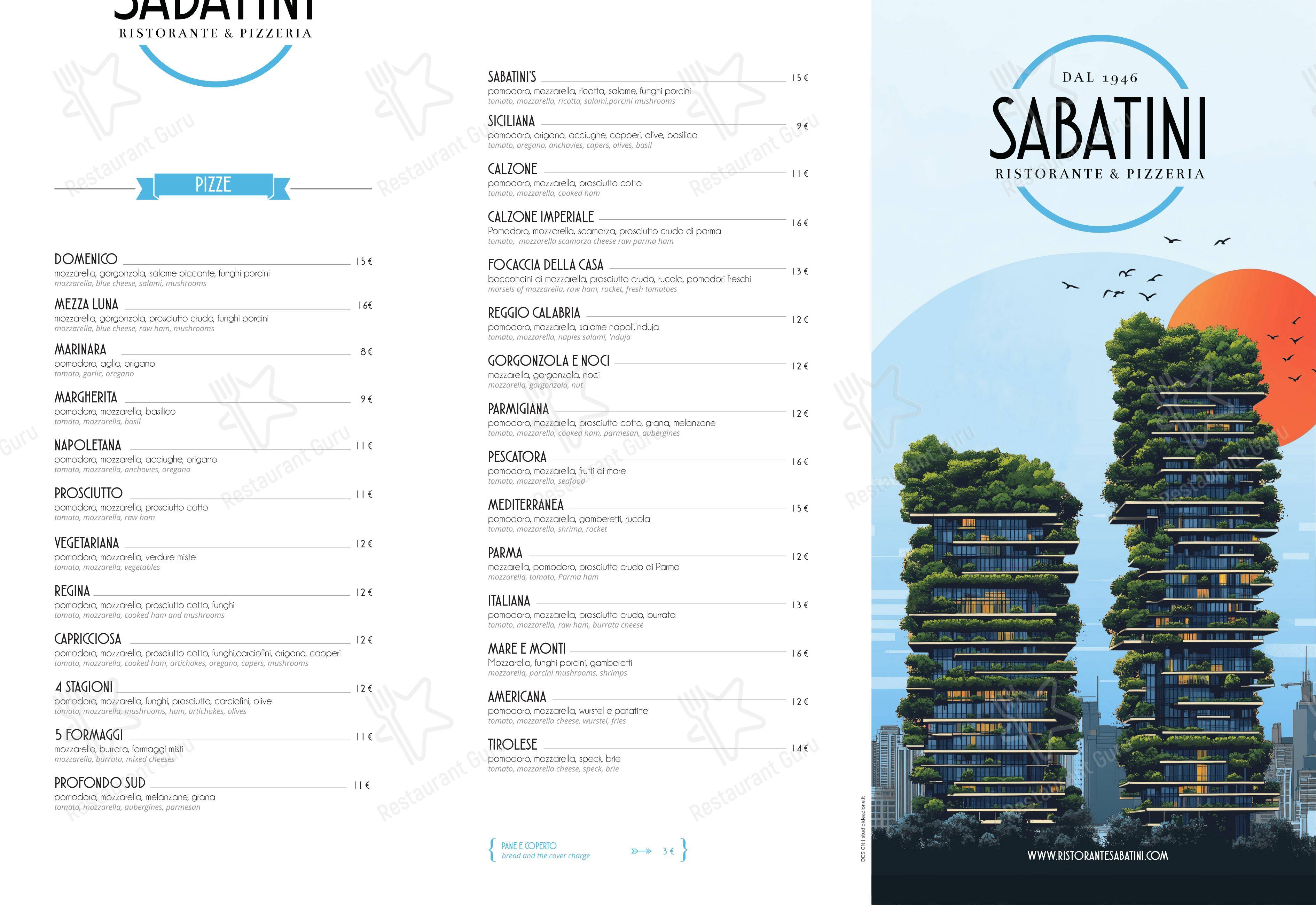 Menu di Sabatini - Menu