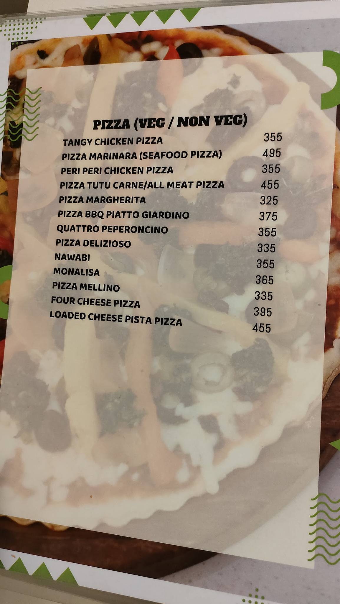 Sabooz Restaurant menu