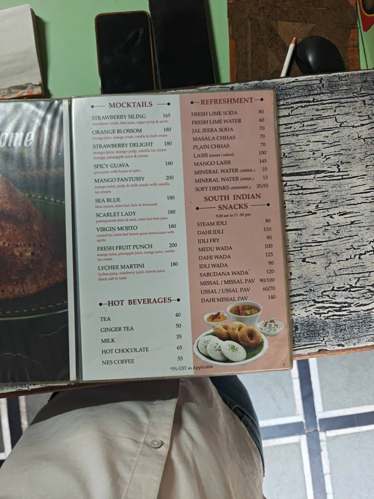 Sai Krishna Restaurant menu