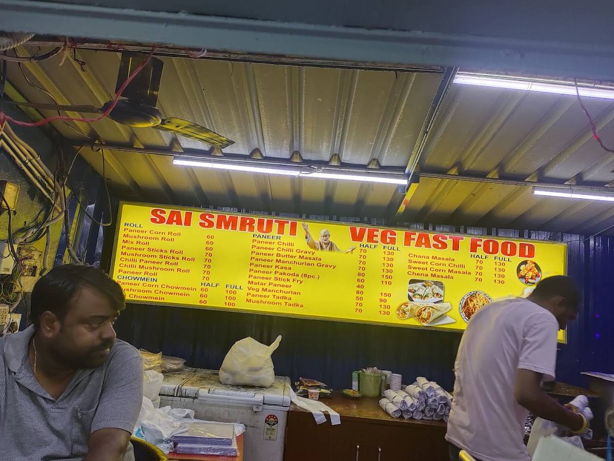 Sai Smruti Veg Fast Food menu