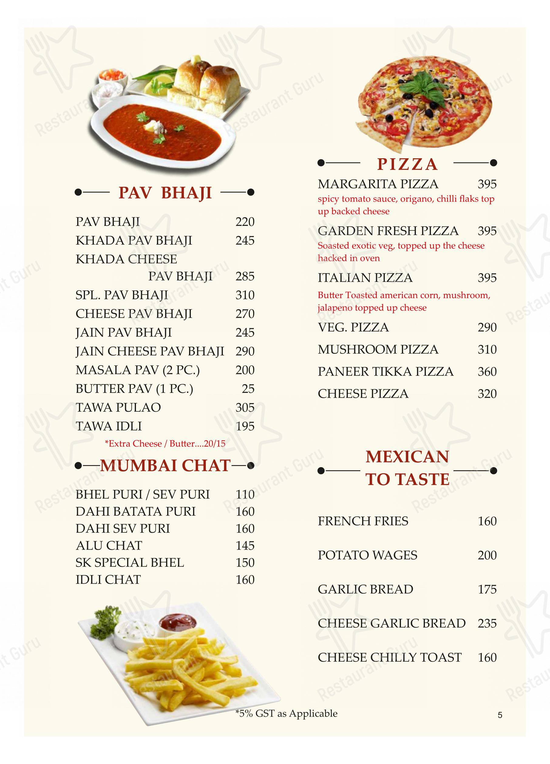 Sai Krishna Restaurant - Menu