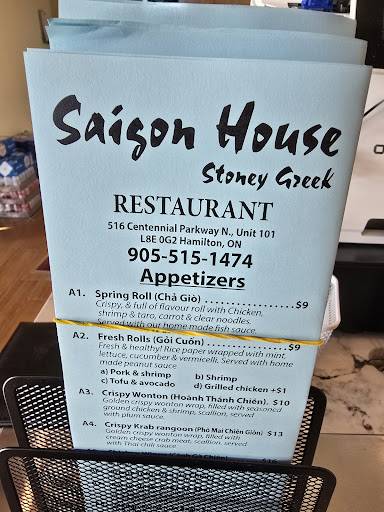 Menu de Saigon House Restaurant