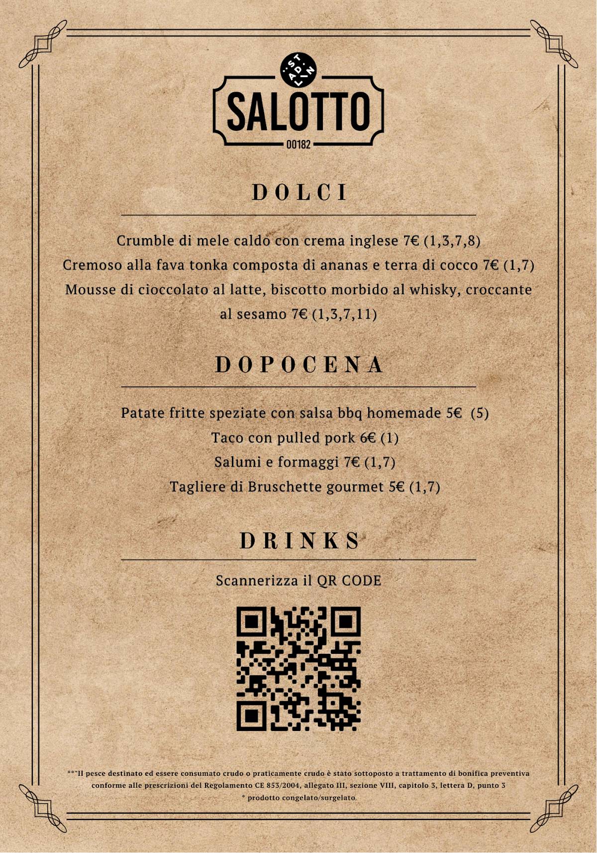 Menu di Salotto Stadlin 
