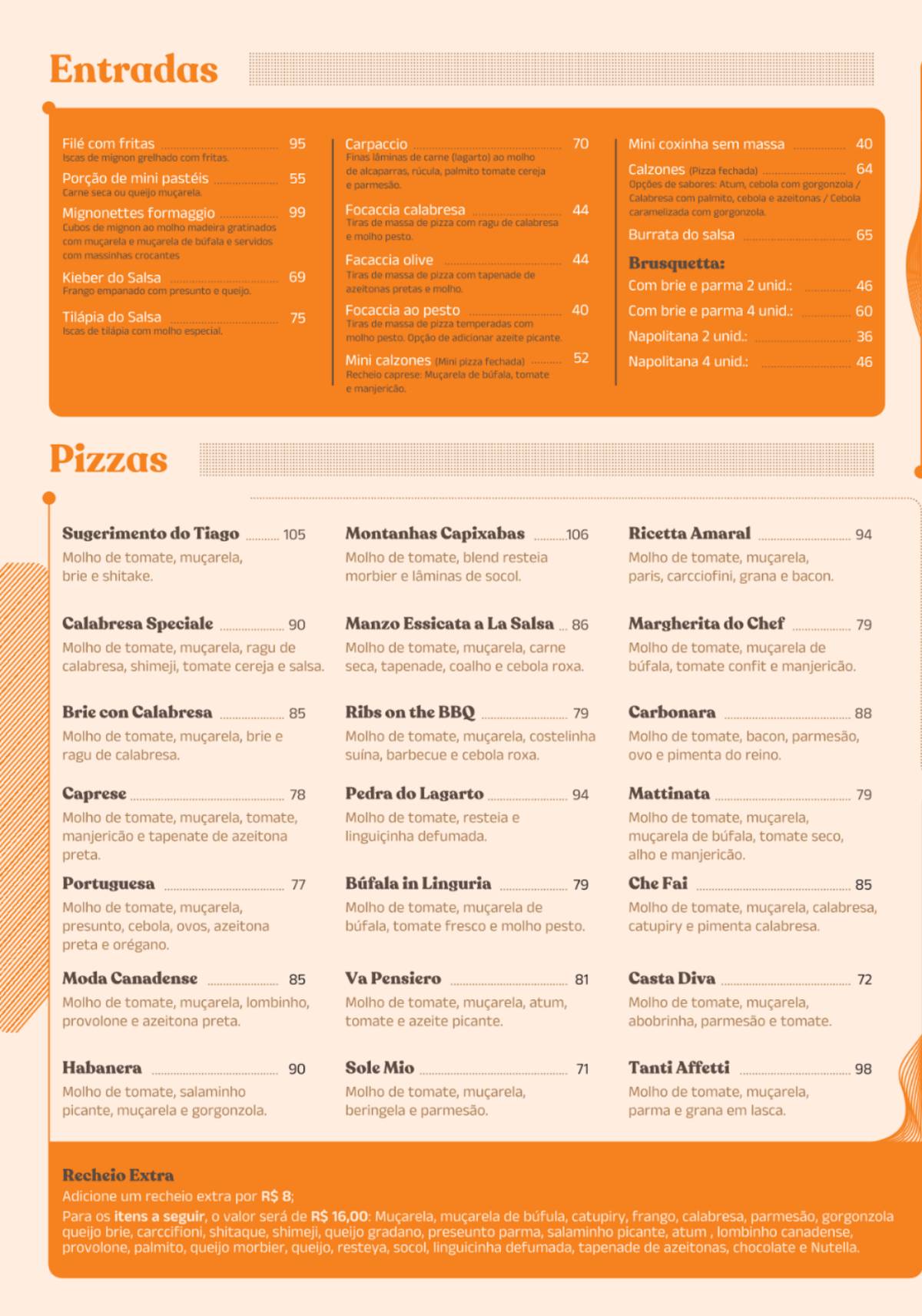 Salsa Pizzaria cardápio