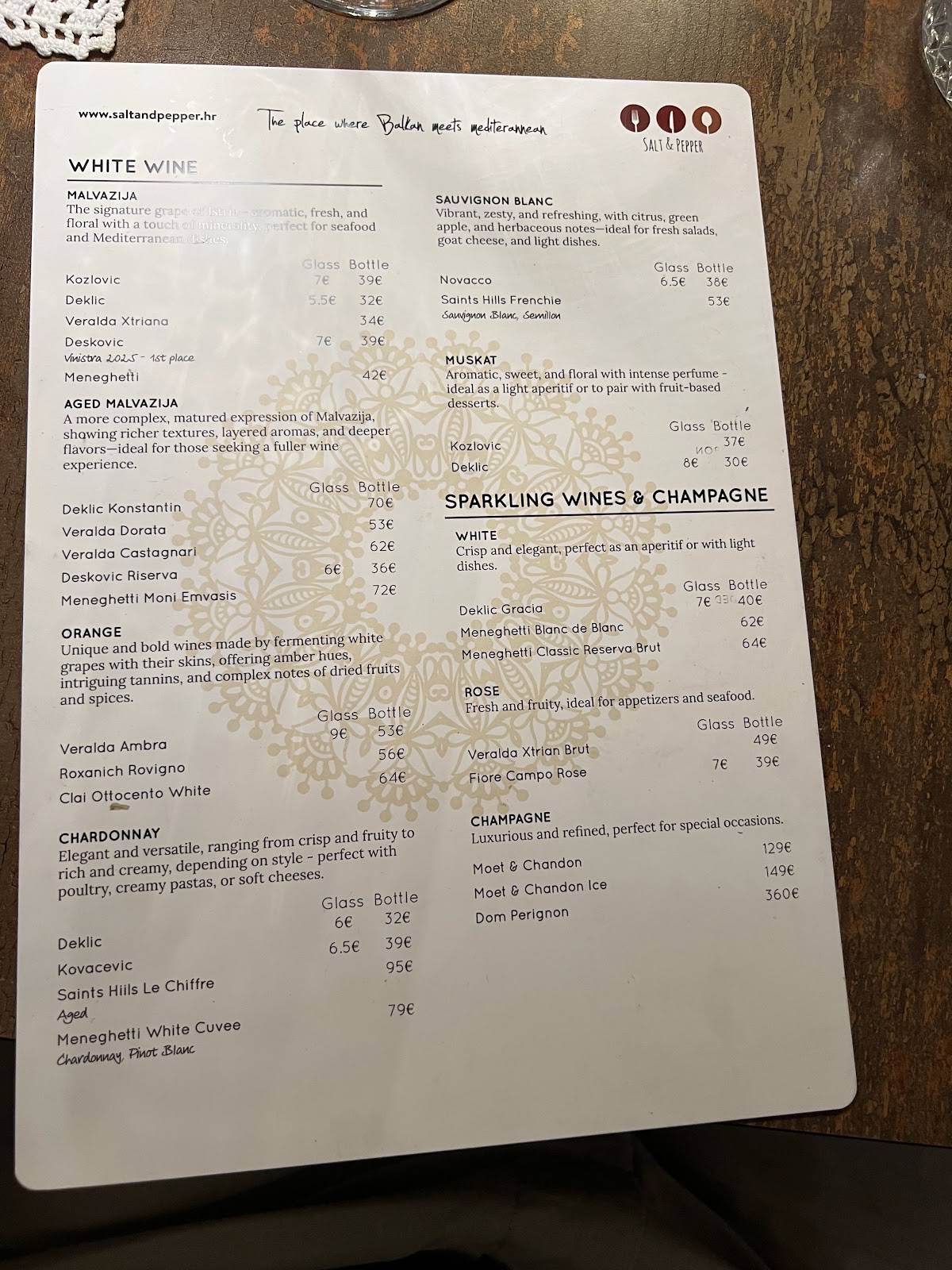 Menu di Salt & Pepper 