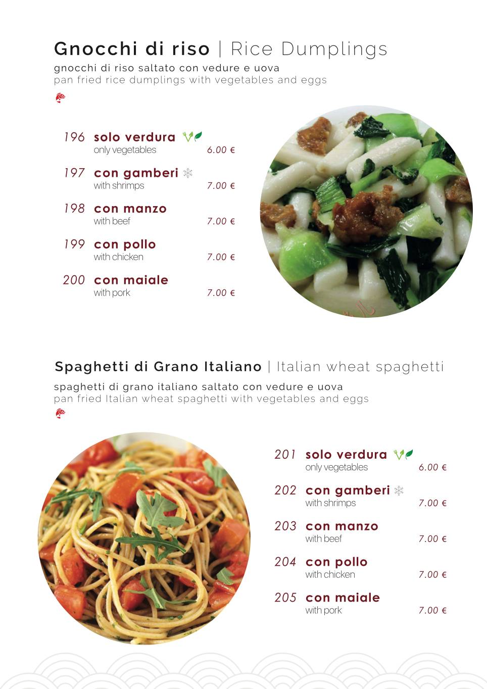 Menu di Samurai Sushi 