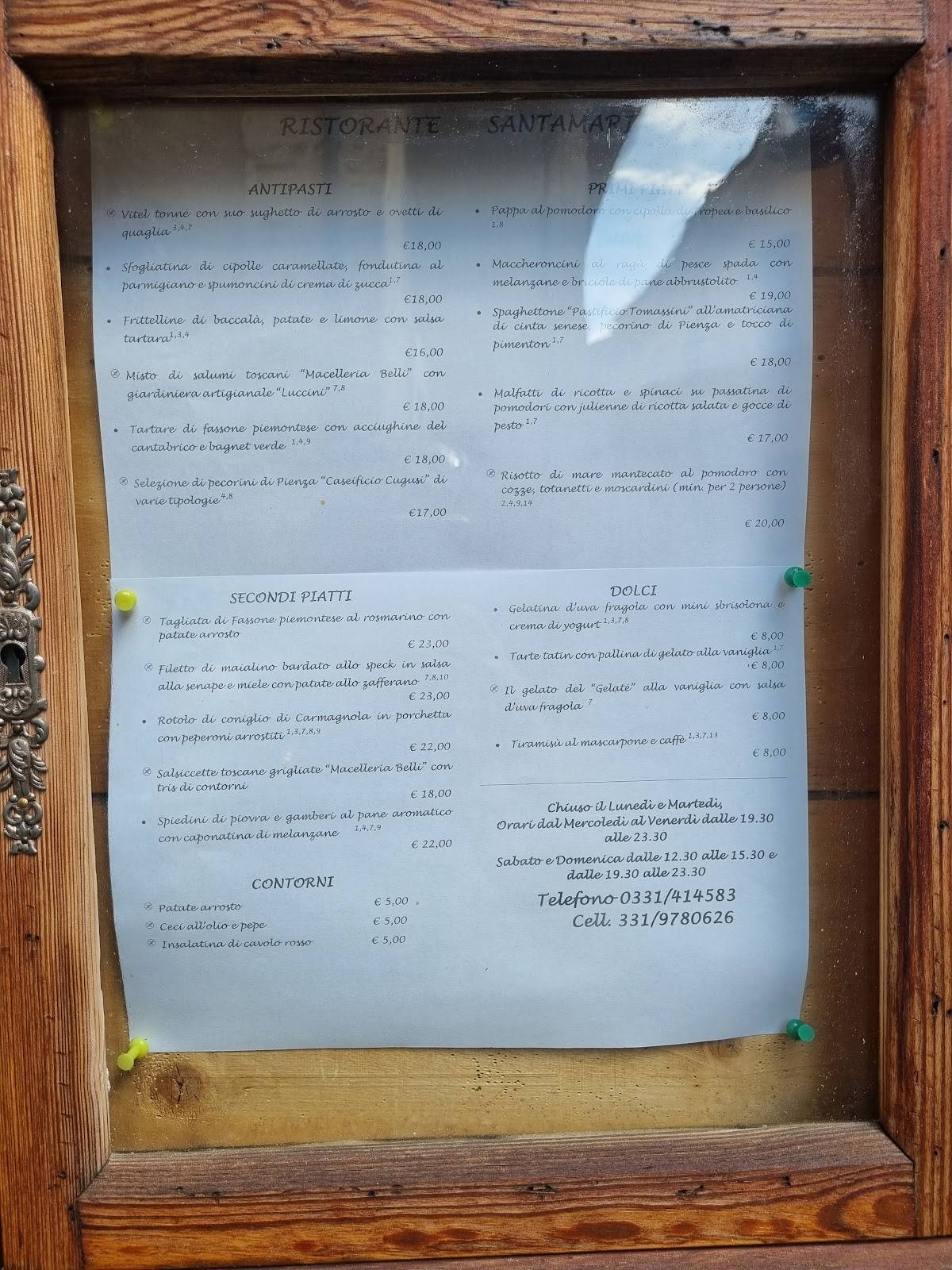 Menu di Santamaria 