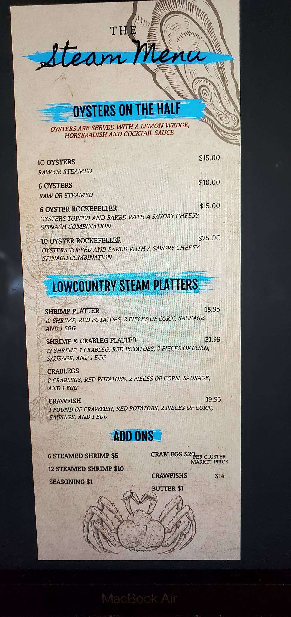 Menu at Santee Steak & Seafood steakhouse, Santee