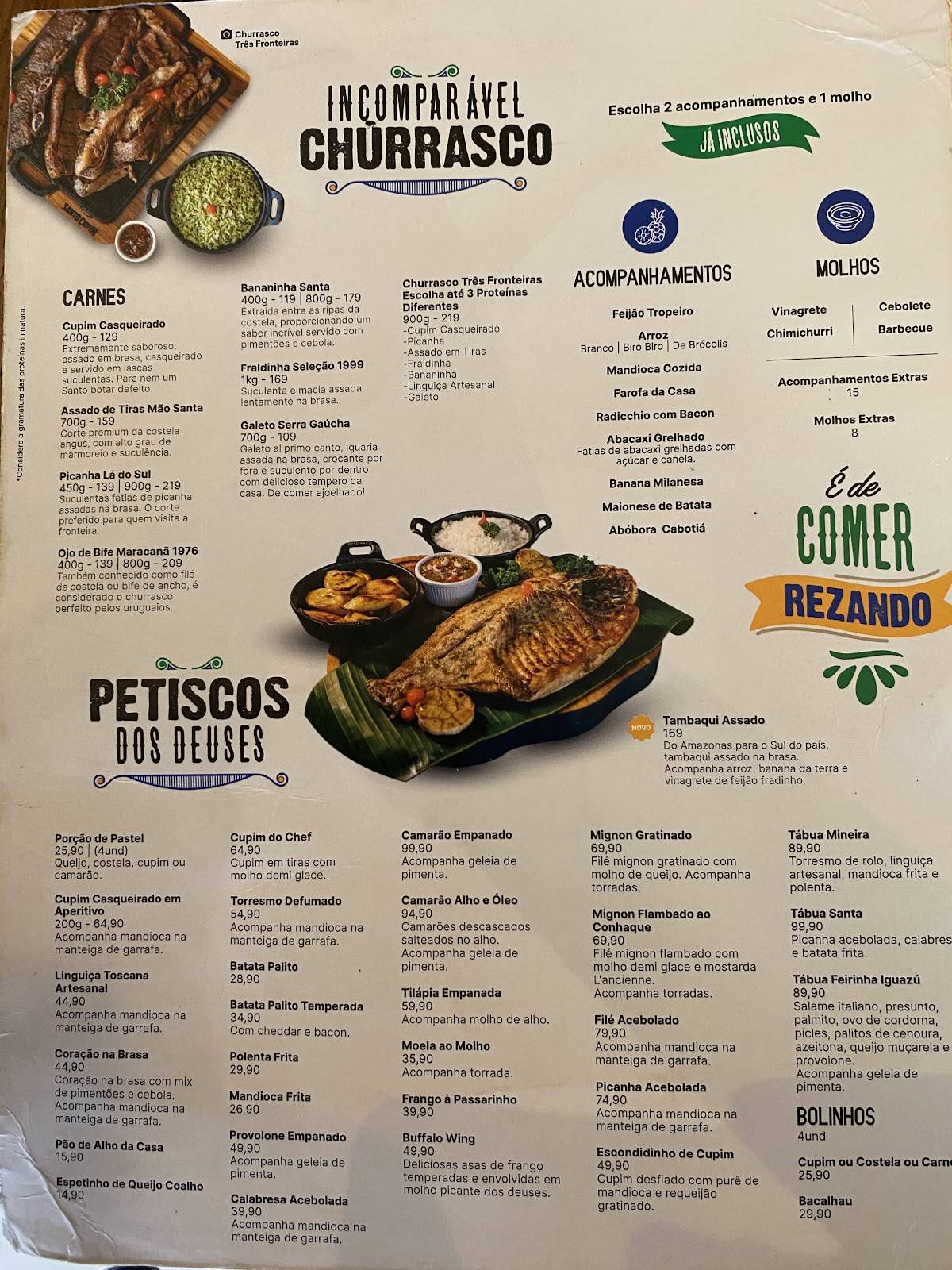 Santo Cupim - Botequim e Restaurante cardápio