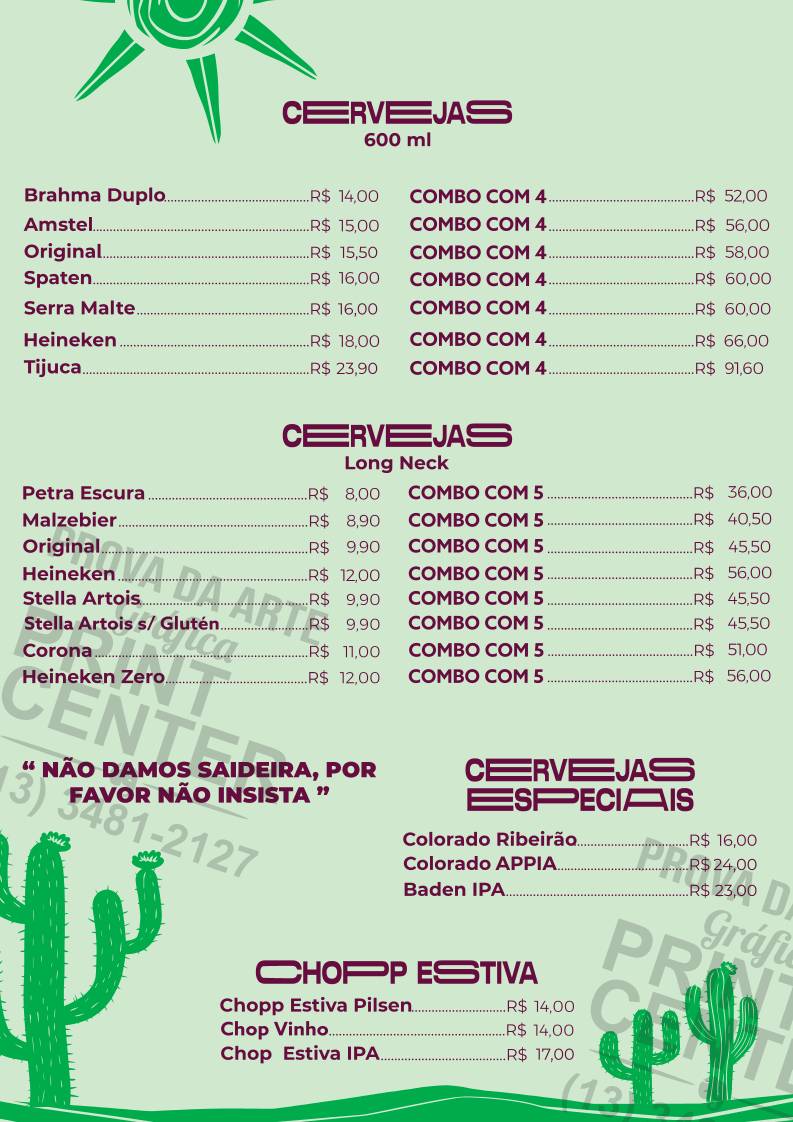Bodegaia Restaurante e Cervejaria cardápio