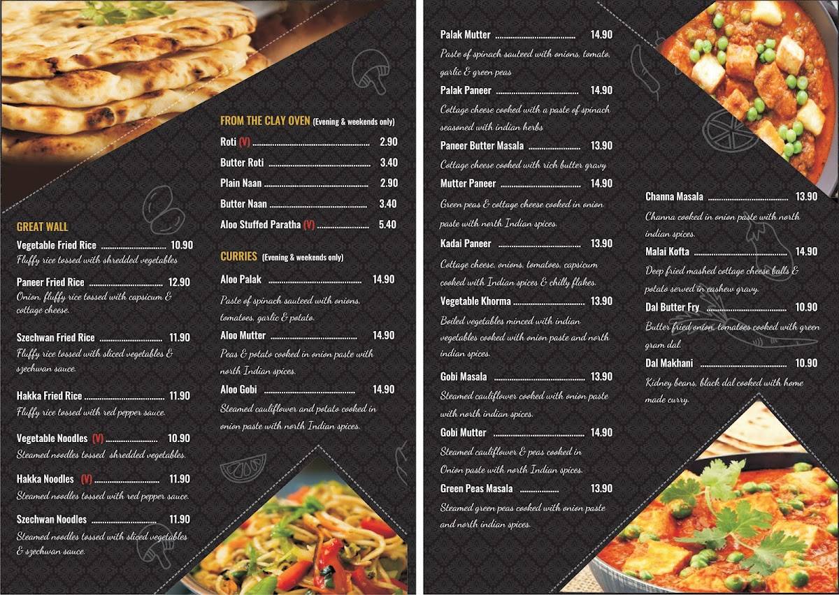 Menu at Saravanaa Bhavan restaurant, Parramatta