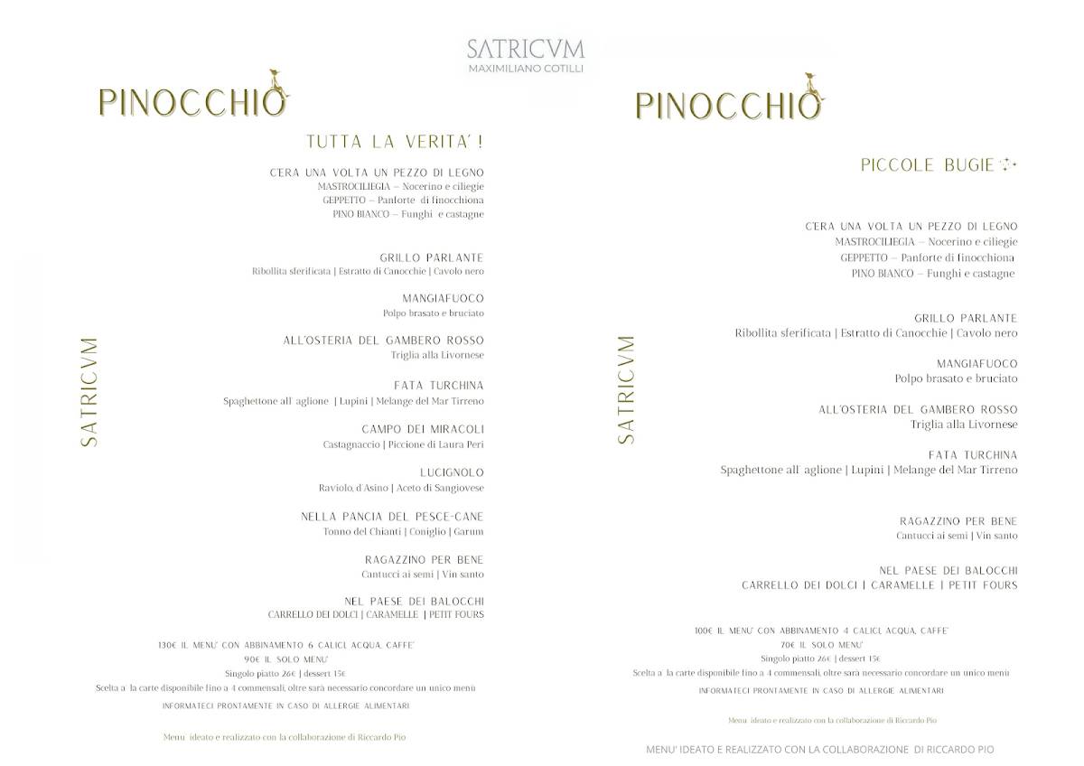 Menu di Satricum Food & Wine 